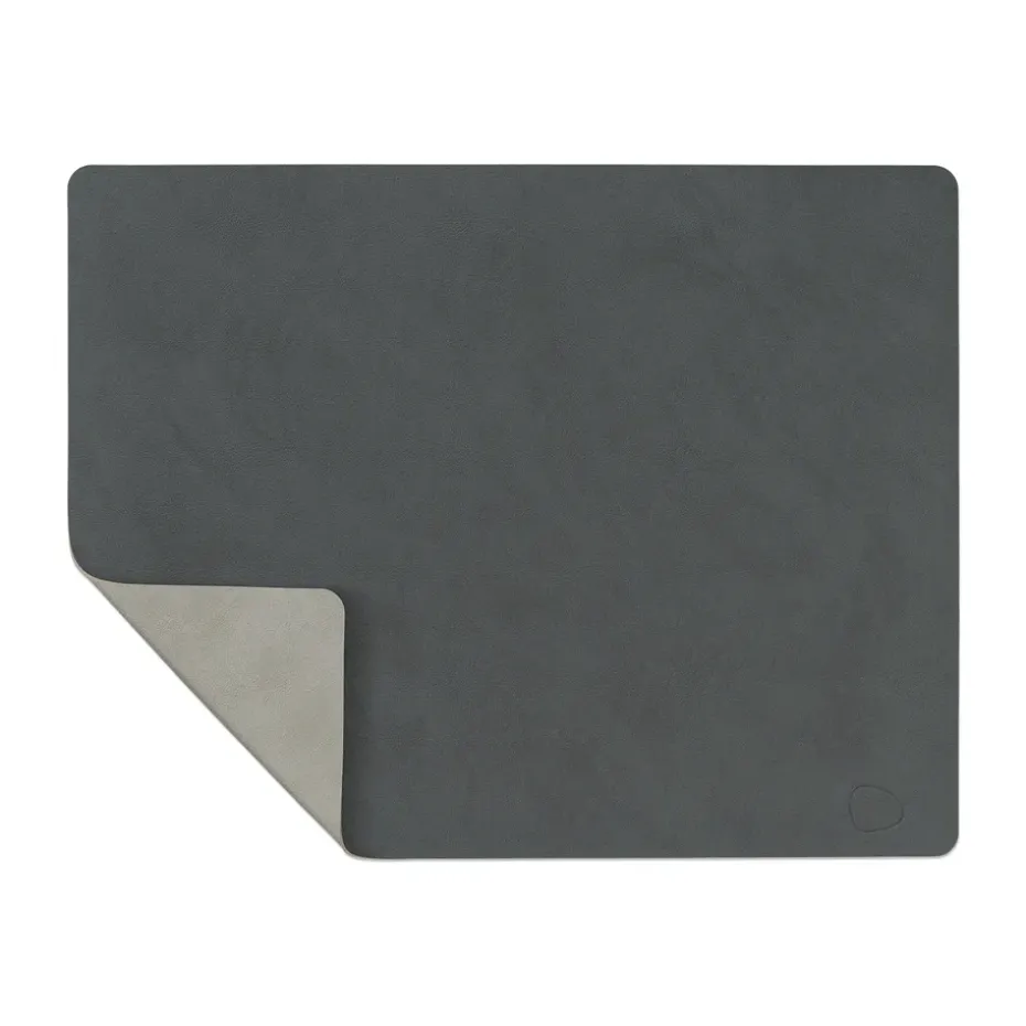 Nupo placemat keerbaar square L 1 St., antraciet-lichtgrijs
