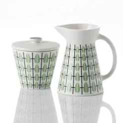 Olivia suikerpot, wit-mint