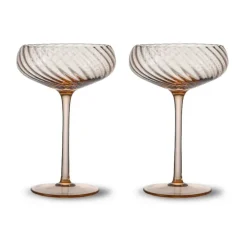 Opacity champagnecoupe 30 cl 2-pack, Perzik
