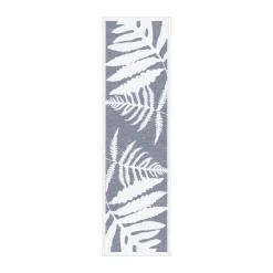 Ormbunkar tafelloper 50x150 cm, Blauw-wit