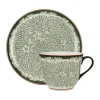 Ostindia Floris beker 40 cl en bord Ø20 cm, Groen
