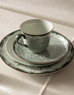 Ostindia Floris beker 40 cl en bord Ø20 cm, Groen