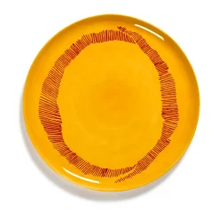 Ottolenghi Feast serveerschotel Ø35 cm, Yellow stripes-red