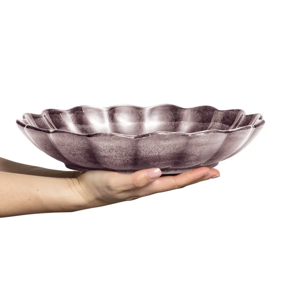 Oyster schaal Ø31 cm, Donkerpaars
