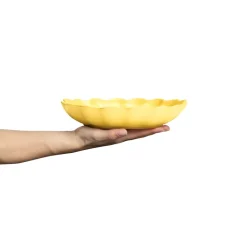 Oyster schaal Ø24 cm, Geel