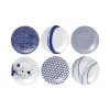 Pacific bord blauw 6-delig, 16 cm