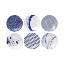 Pacific bord blauw 6-delig, 16 cm