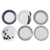 Pacific bord blauw 6-delig, 28 cm