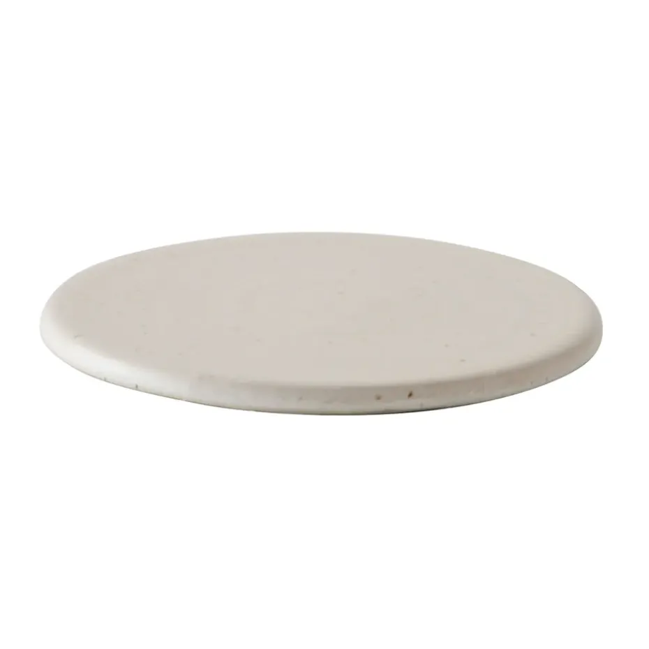 Palermo glazen onderzetter Ø11 cm, Offwhite