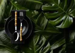 Panda dinervork, Roestvrij staal-bamboe