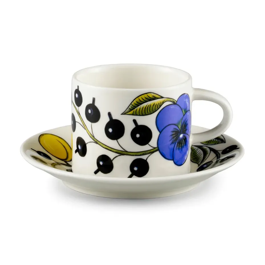 Paratiisi schotel Ø14 cm voor koffiekop 18 cl, Blauw