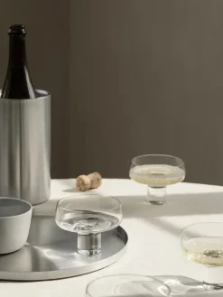 PEASY dienblad L Ø38 cm, Stainless steel