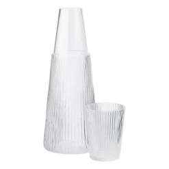 Pilastro karaf met drinkglazen, Clear