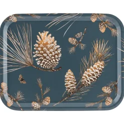 Pine Cone dienblad 28x36 cm, Thunder blue