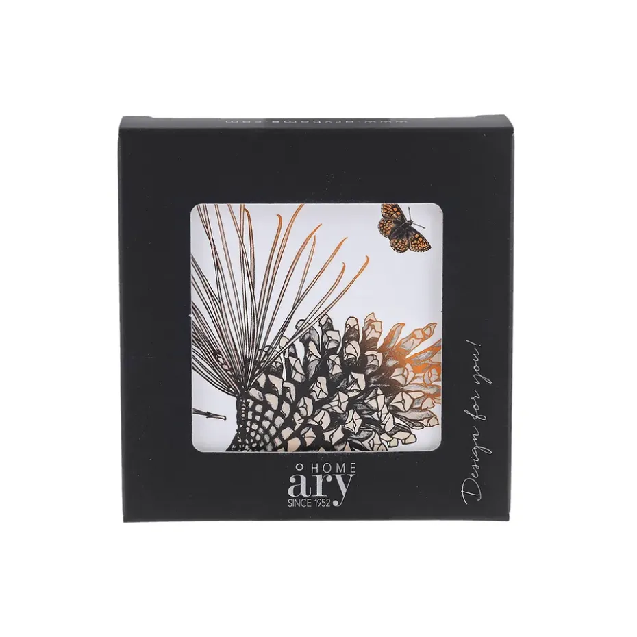 Pine Cone onderzetter 6-pack, Cotton white