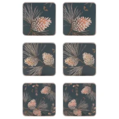 Pine Cone onderzetter 6-pack, thunder
