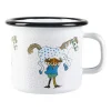 Pippi and the horse emaillen mok 2,5 dl, White