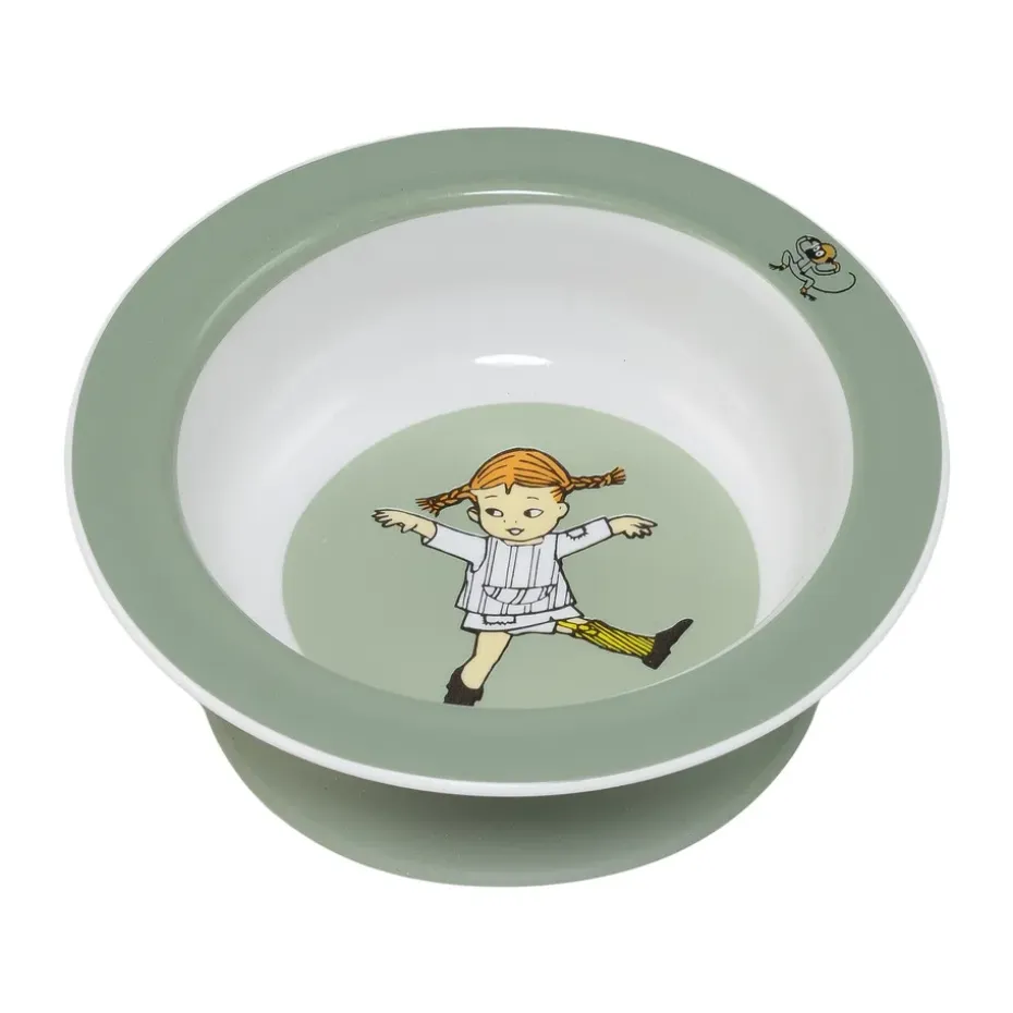 Pippi Cirkus zuignapbord Ø15,5 cm, Groen