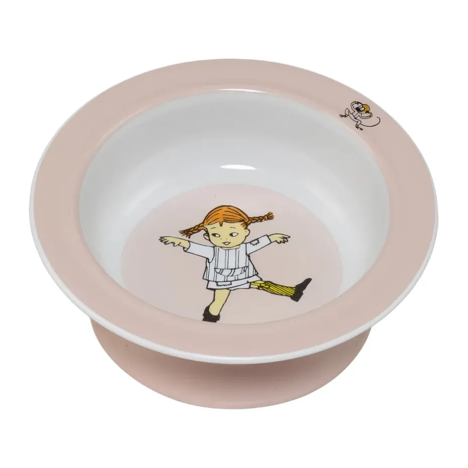 Pippi Cirkus zuignapbord Ø15,5 cm, Roze