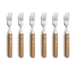 Pizza grillvork 6-pack, Eik