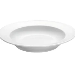 Plissé diep bord doorsnee 22 cm, Wit