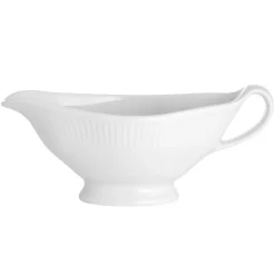Plissé sausplaat met handvat 32 cl, Wit