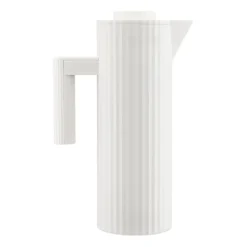 Plissé thermoskan 1 L, Wit