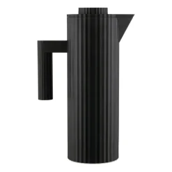 Plissé thermoskan 1 L, Zwart