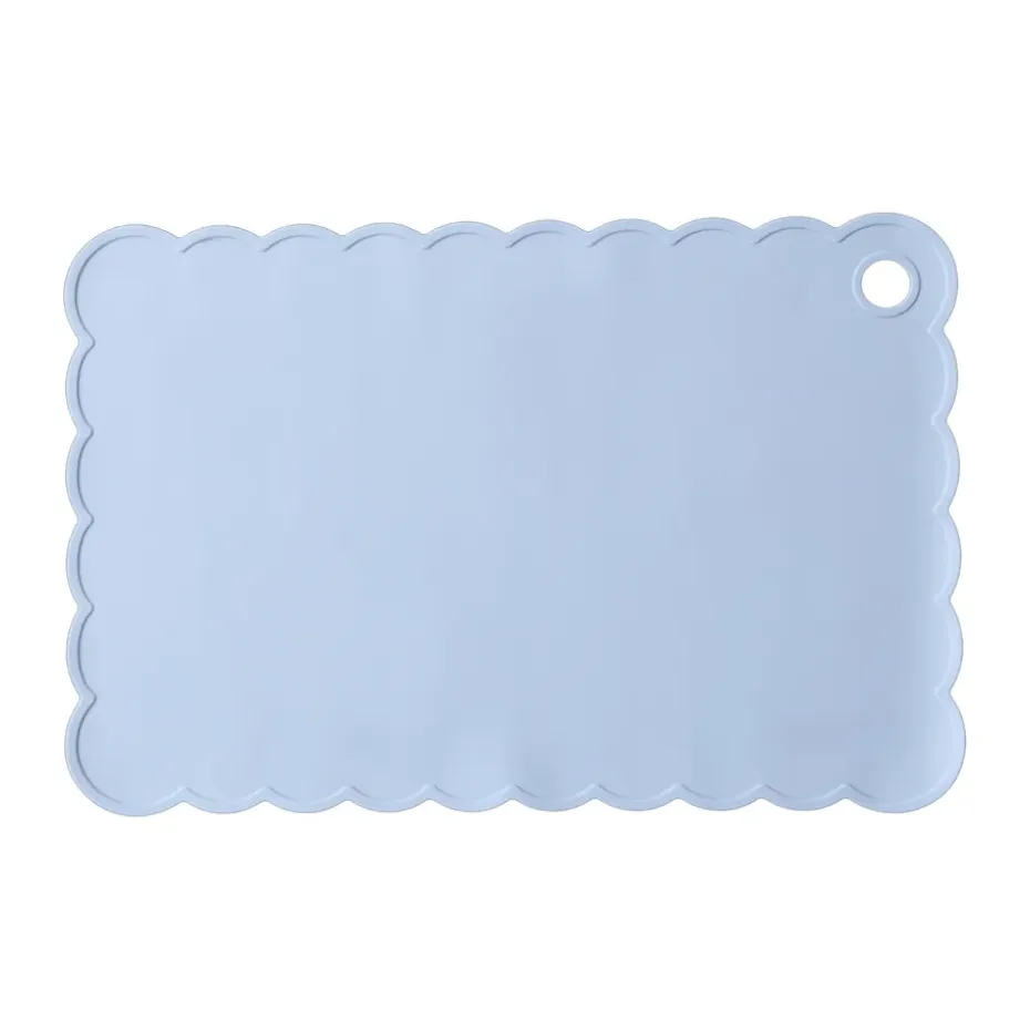 Poppy placemat 25x38 cm, Pale blue