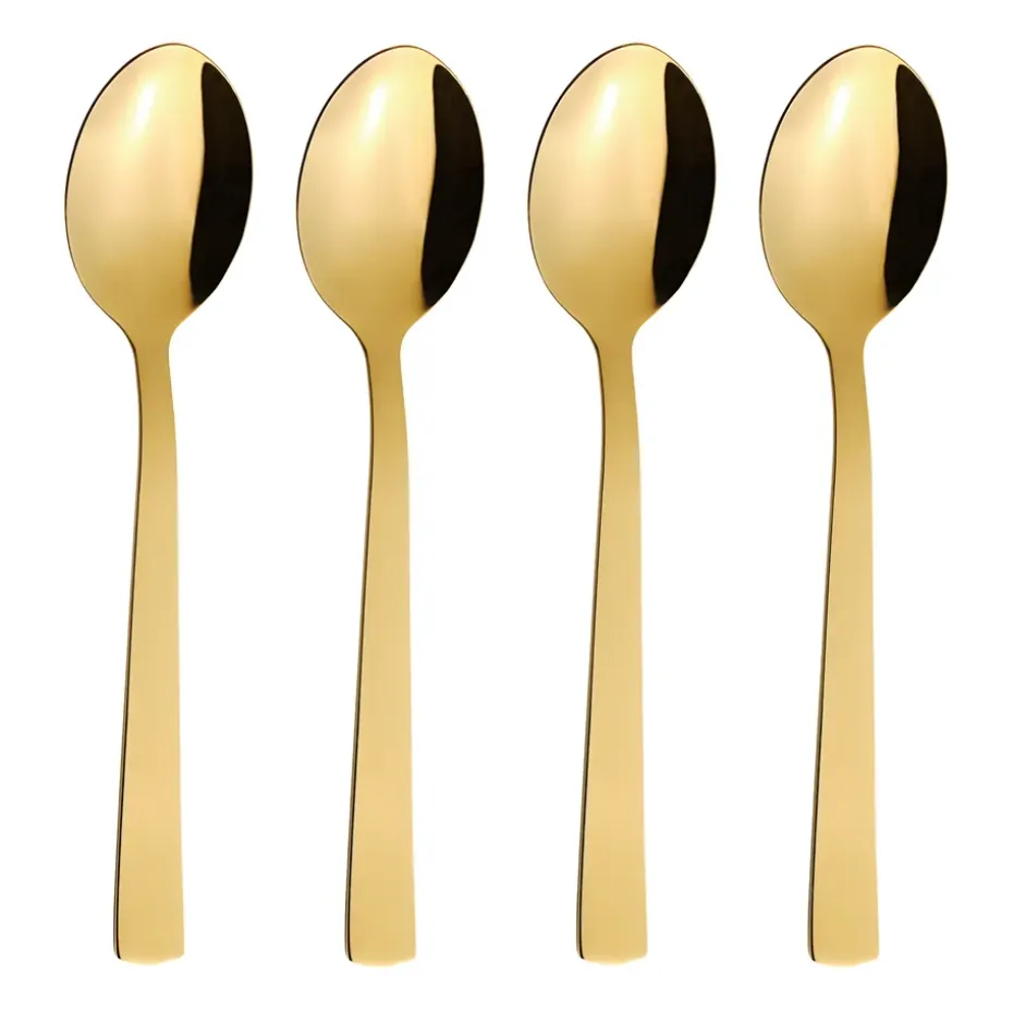 Raw dessertlepel 4-pack, Goud