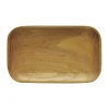 Raw dienblad 10x17 cm, Teak