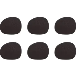 Raw glasonderzetters leer 6-pack, Brown buffalo (bruin)