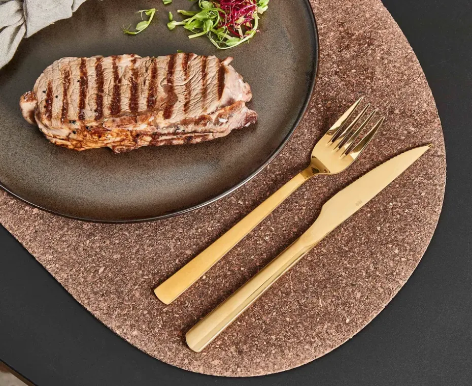 Raw grillbestek 8-delig, Goud