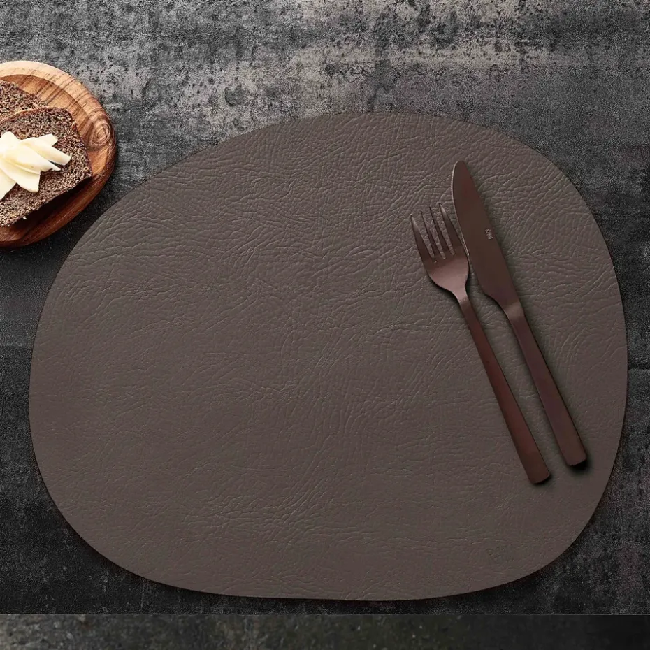 Raw placemat leer, Clay buffalo