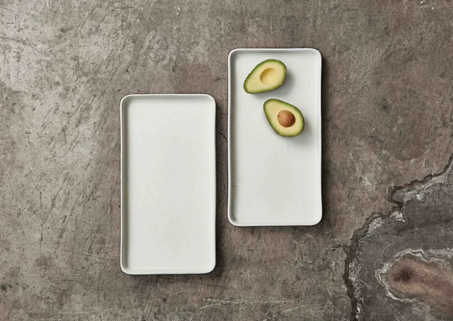 Raw schotel 18x34 cm 2-pack, Arctic white