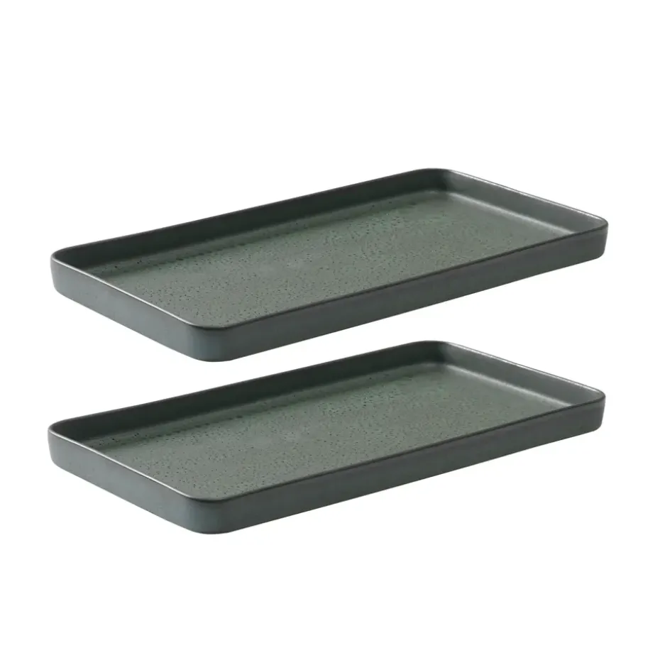 Raw schotel 18x34 cm 2-pack, Northern green