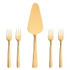 Raw taartset 5-delig, Goud