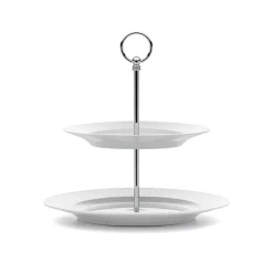 Rhombe koekjesschaal Ø 27 cm, wit