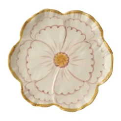 Rice Flower bord Ø19,5 cm, Yellow border