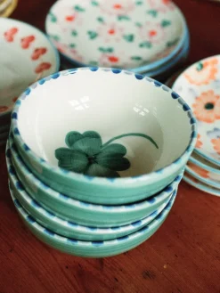 Rice keramiekschaal 35 cl, Good Luck Clover-Soft green