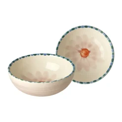 Rice keramiekschaal 35 cl, Soft Pink Flower-lavendel