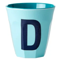 Rice melaminebeker medium letter D 30 cl, Mint