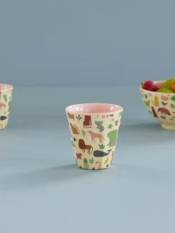 Rice melaminebeker medium, Sweet Jungle Print-Soft Pink
