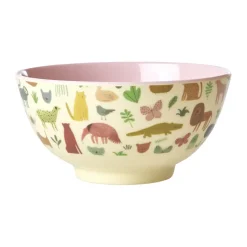 Rice melaminekom medium, Sweet Jungle Print-Soft Pink