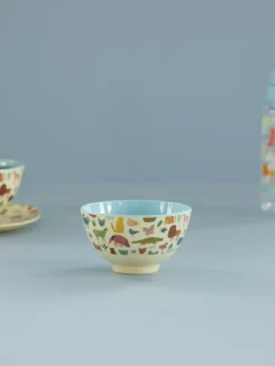 Rice melaminekom small, Sweet Jungle Print-Soft blue