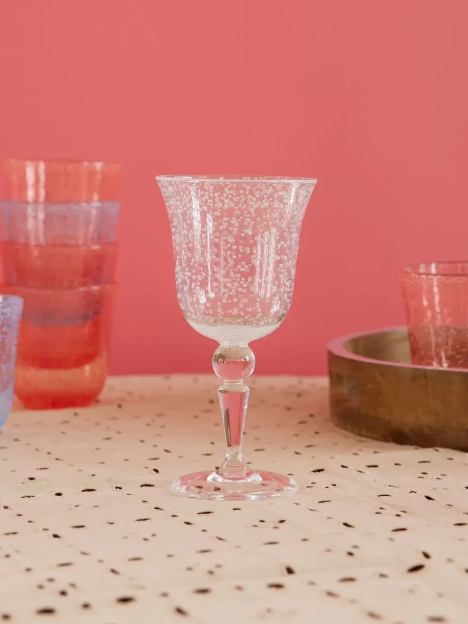 Rice wijnglas bubble design 36 cl, Clear