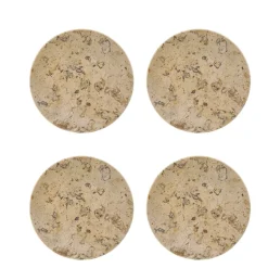 Ridge onderzetters Ø10 cm 4-pack, Marmer