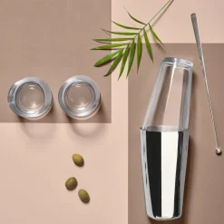 Rocks Boston shaker, Polished steel
