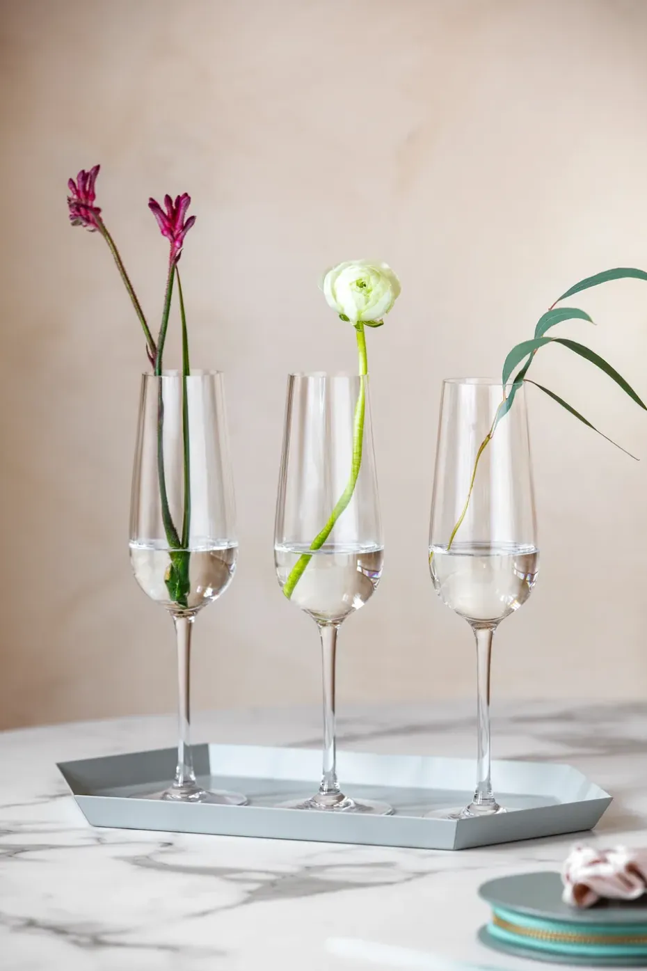 Rose Garden champagneglas 4-pack 29 cl, Transparant