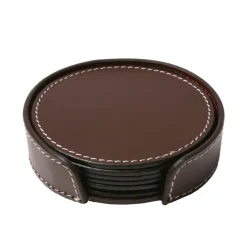 Ørskov onderzetter (glazen) 6-pack, bruin